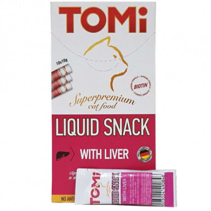 TOMi Liquid Snack Liver&Biotin liquid treat for cats